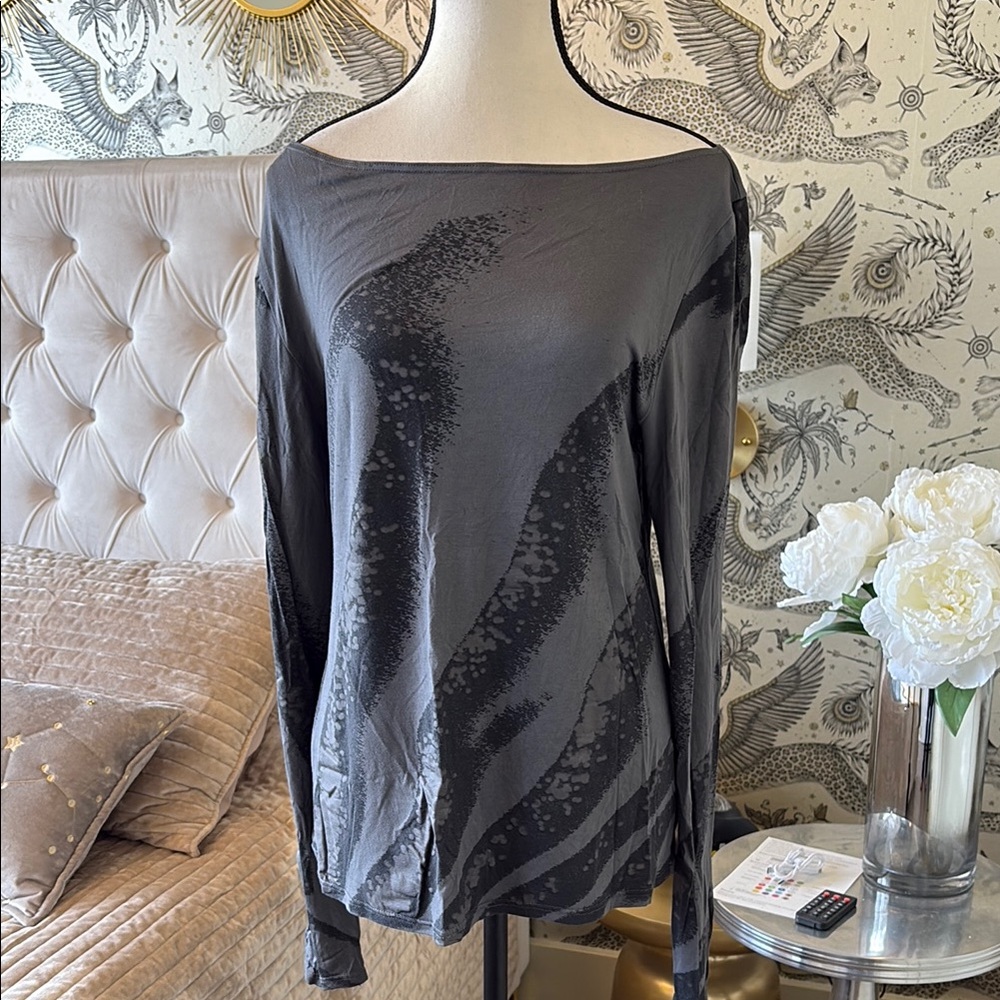 Sarah Pacini grey Long Sleeve Women's Top